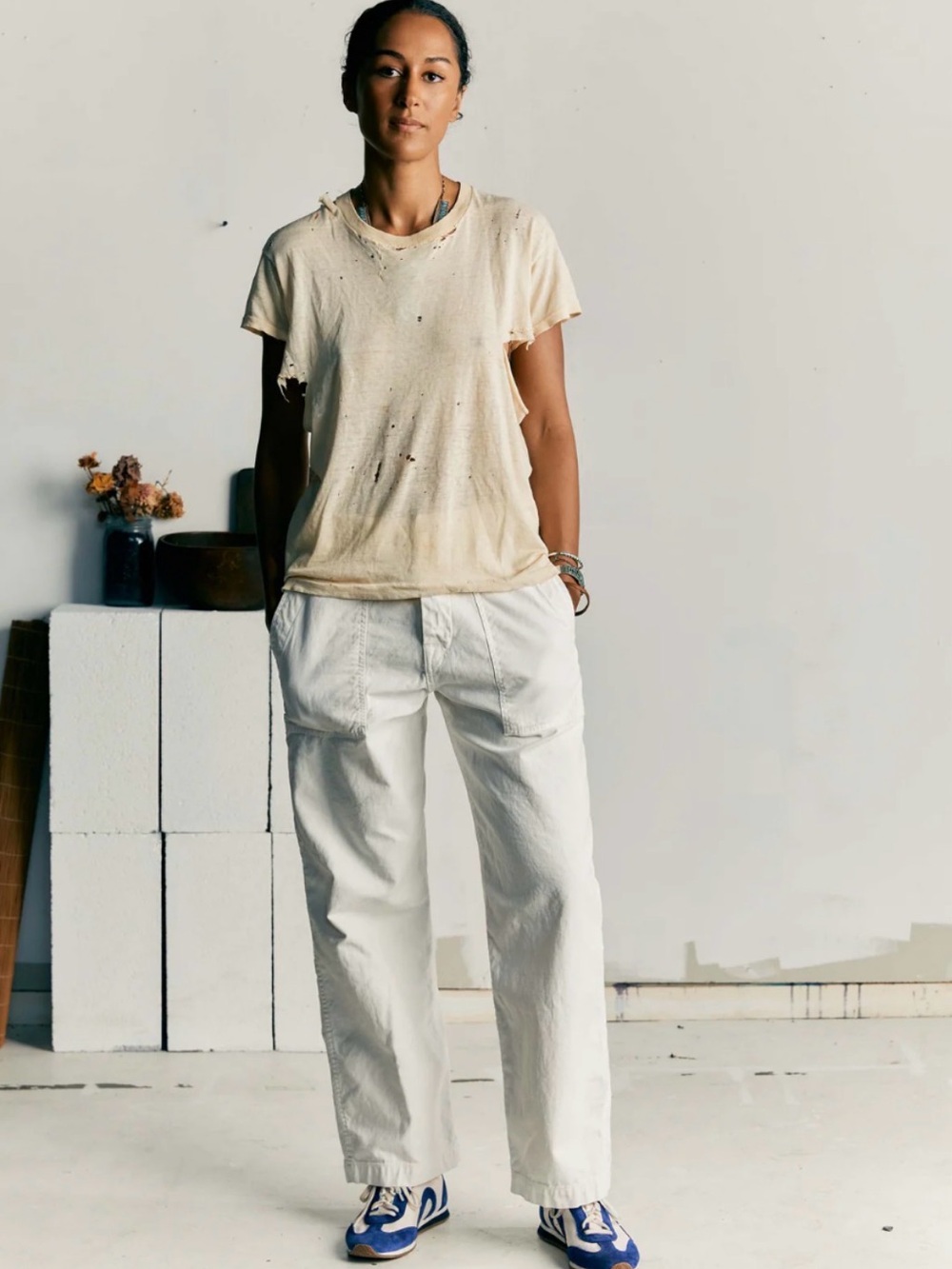 SzXXS imogene + willie Blake Military Pants in White